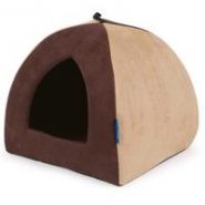 Ancol Timberwolf Faux Suede Pyramid Cat Bed