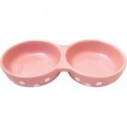 Stoneware Twin Bowl Pink Bone