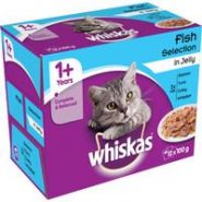 Whiskas 1+ Fish Selection In Jelly Cat Food Pouches
