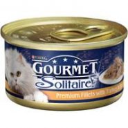 Gourmet Solitaire Turkey Fillets Cat Food 12 X 85g