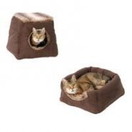 House Of Paws Arctic Faux Suede 2 In 1 Cat Bed