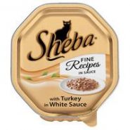 Sheba Tray Fine Recipes Turkey In White Sauce Adult Cat Food