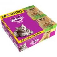 Whiskas Pouch Simply Grilled Meat & Fish Adult Cat Food