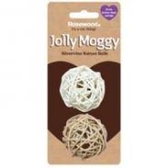 Rosewood Jolly Moggy Silvervine Rattan Balls Cat Toy