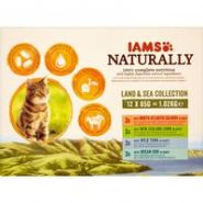 Iams Naturally Land & Sea Collection Wet Pouch Adult Cat Food