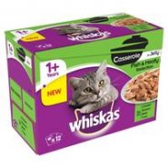 Whiskas 1+ Casserole Fish & Meaty Selection In Jelly Adult Cat Food