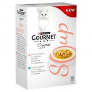 Gourmet Crystal Soup Salmon Multipack Adult Cat Food